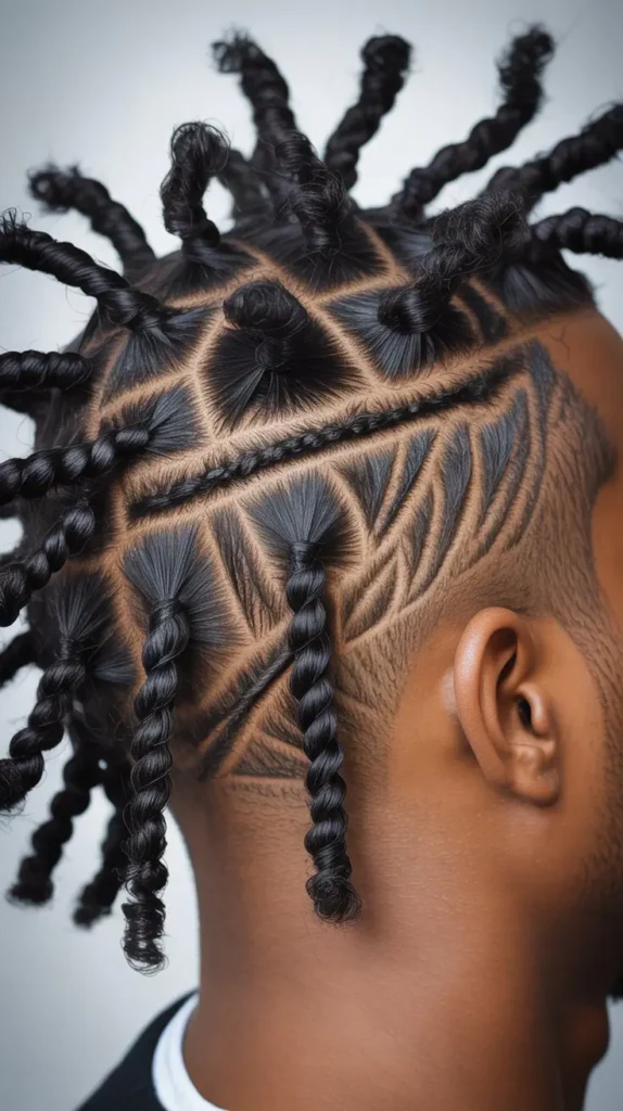  Short Two-Strand Twists with Patterned Fade