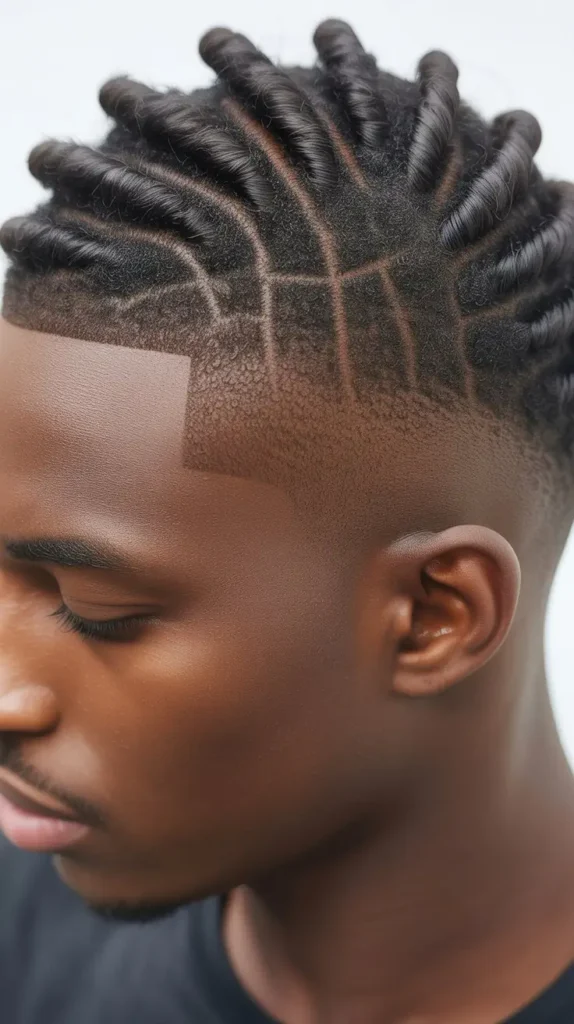 Short Twists Flat Twist Fade