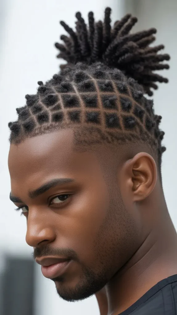  Twists with Afro Puff