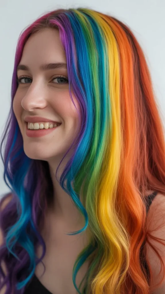 Vertical Rainbow Streaks