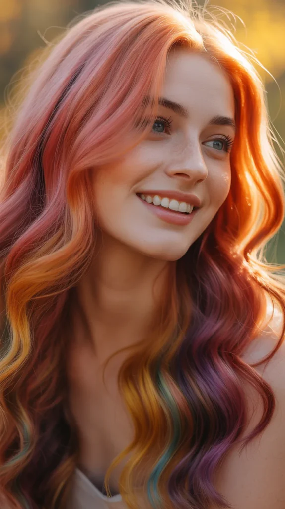 Autumn Rainbow Hair
