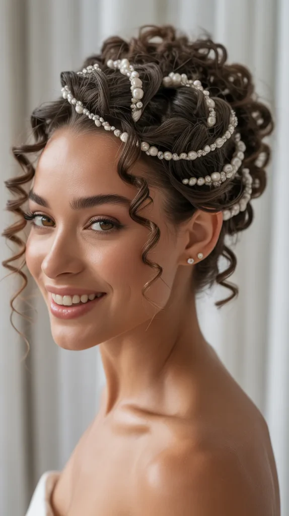 Updo with Beaded Twists