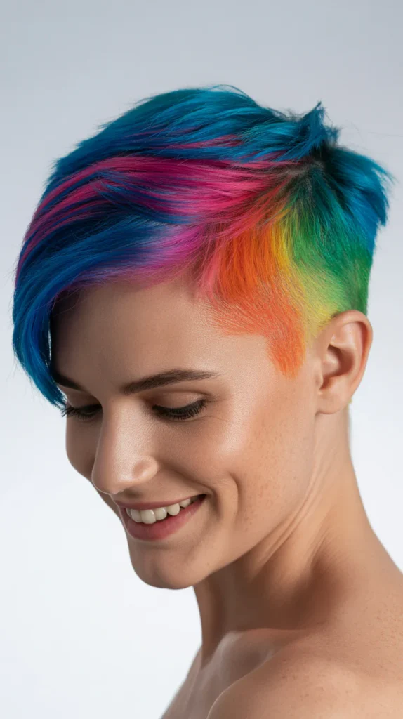 Rainbow Undercut Design