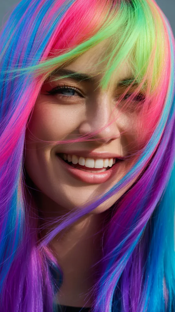 Neon Rainbow Hair