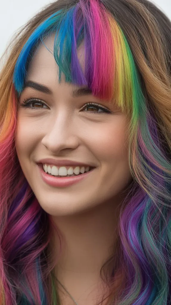 Hidden Rainbow Bangs