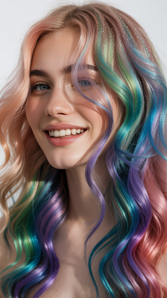 Metallic Rainbow Hair