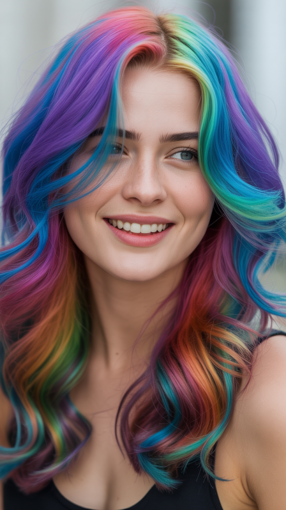 Rainbow in Gray Hair