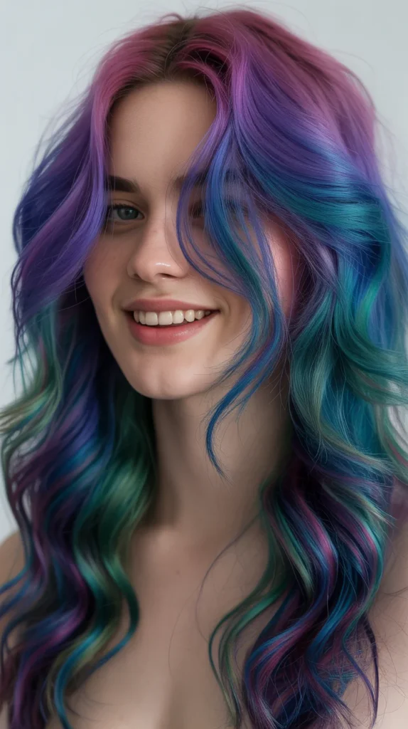 Oil Slick Rainbow Hair