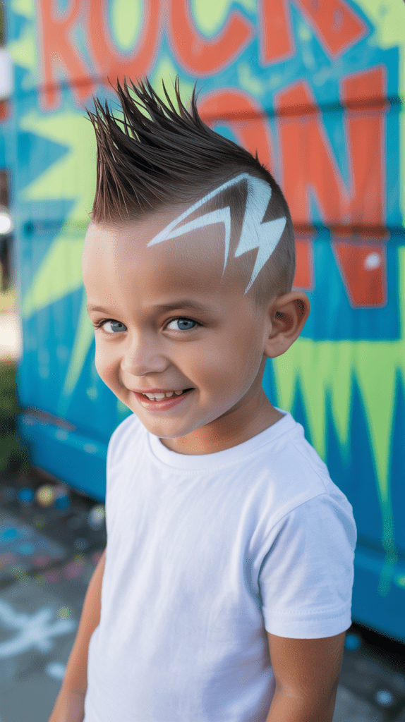 Mohawk with Lightning Design