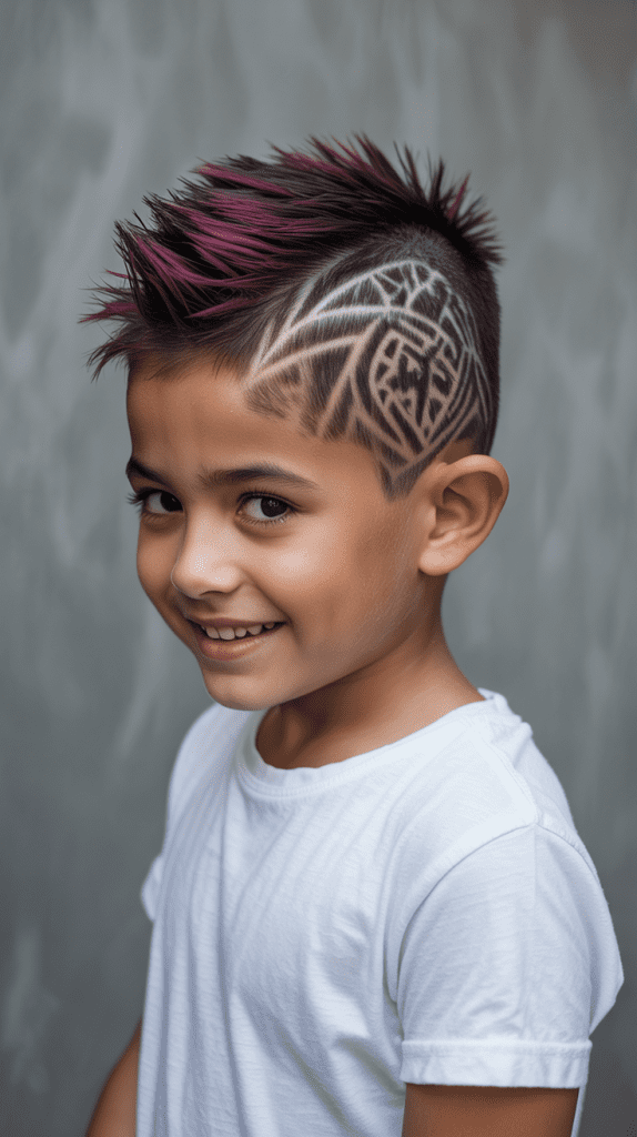  Mohawk with Design Etching