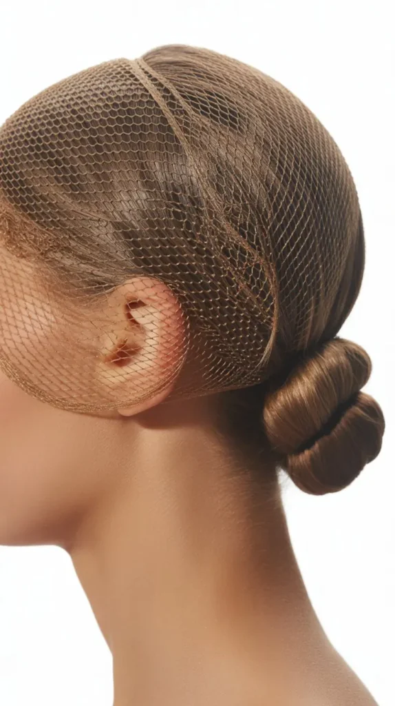  Sleek Side Bun with Hairnet