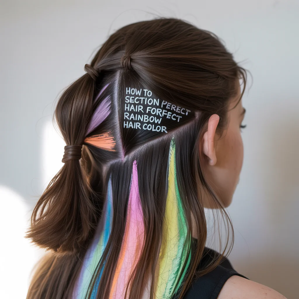 How to Section Hair for Perfect Rainbow Hair Color