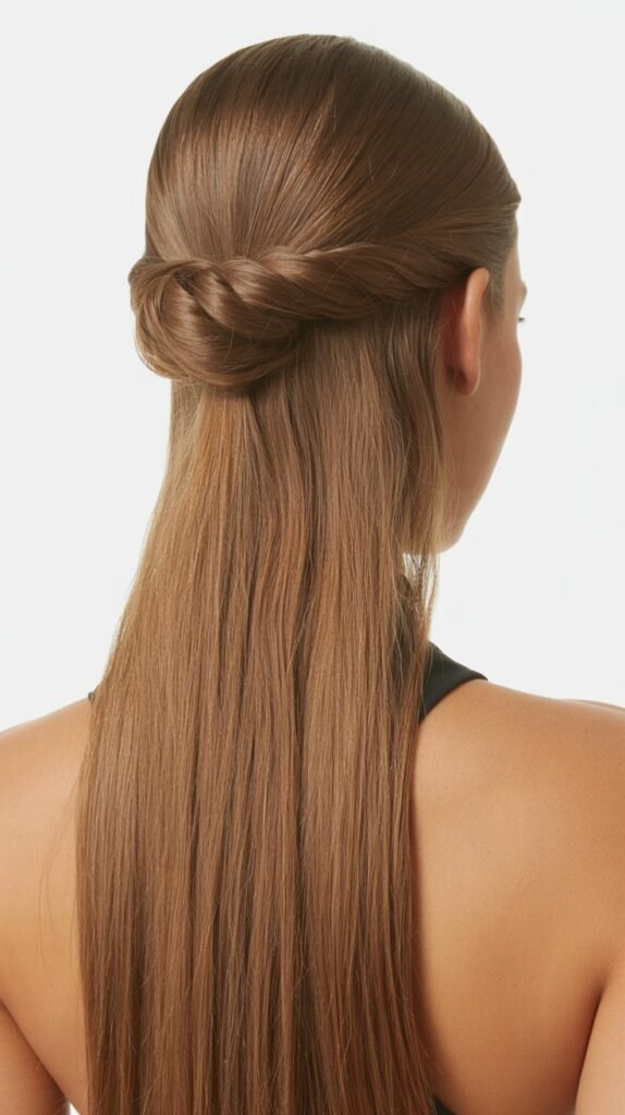Half-Up Sporty Twist