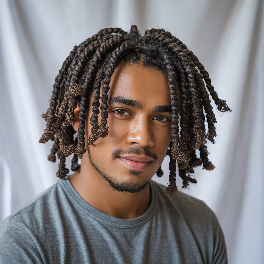 Starter Two-Strand Twist Locs for Men Guide