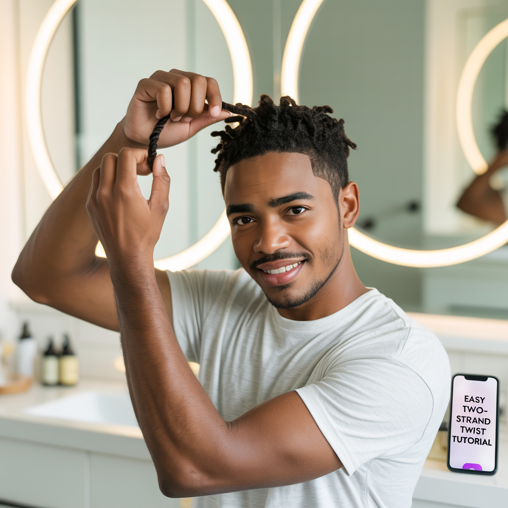 Easy Two-Strand Twist Tutorial for Natural Hair Men