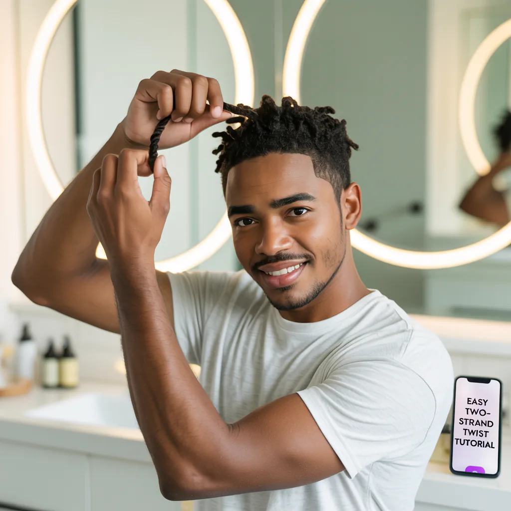Easy Two-Strand Twist Tutorial for Natural Hair Men