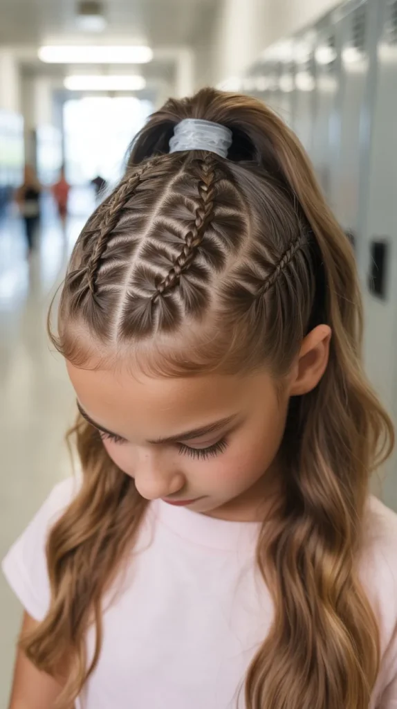 Mini Braids with Ponytail