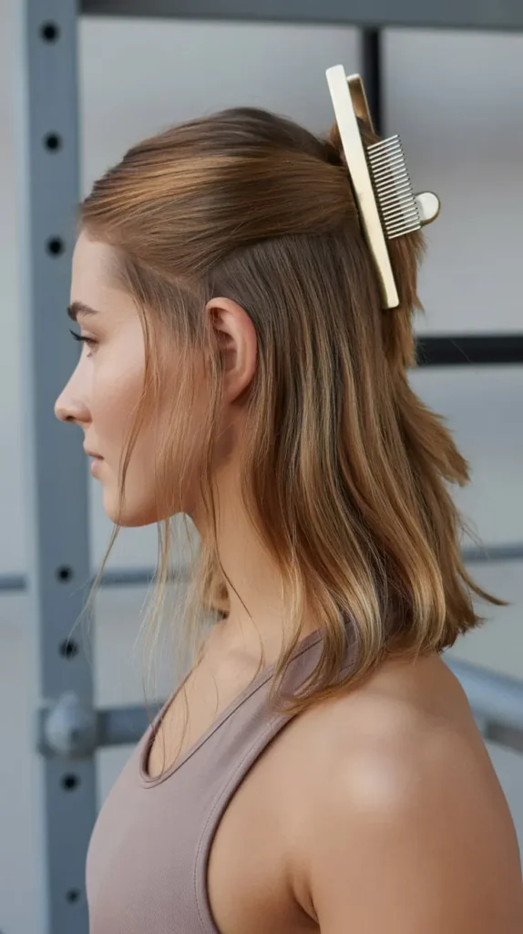 Half-Up Clipped Style