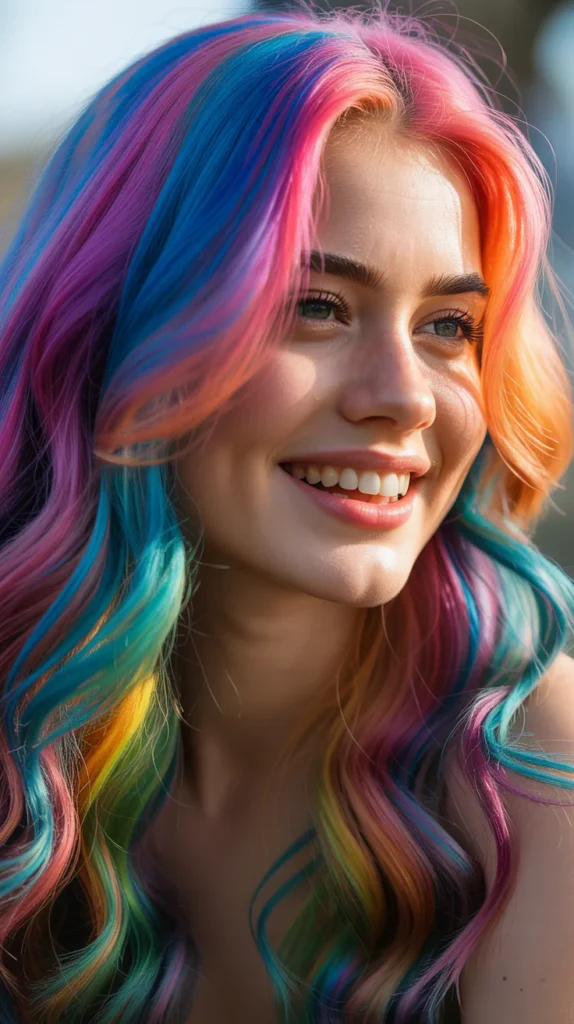 Watercolor Rainbow Hair
