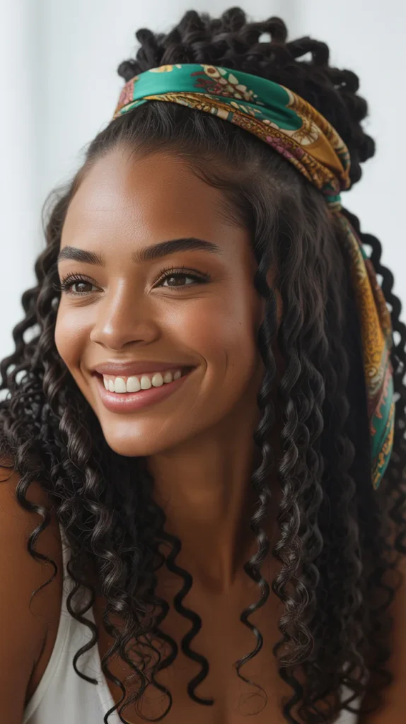 Half Up Twist-Out with Scarf