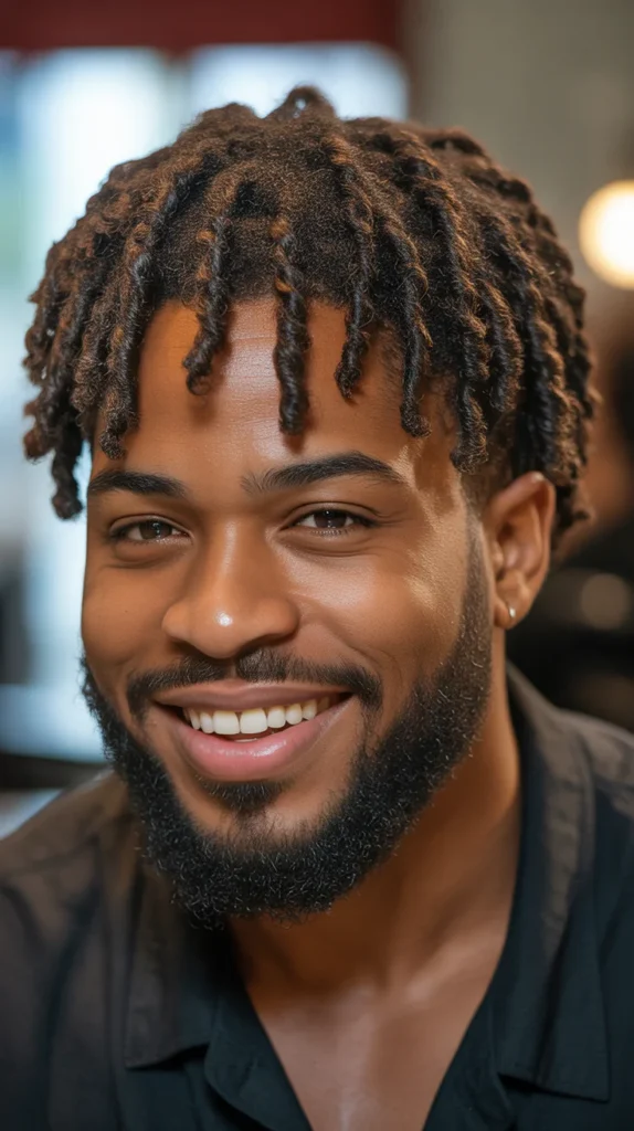 Twist Locs with Beard Combo