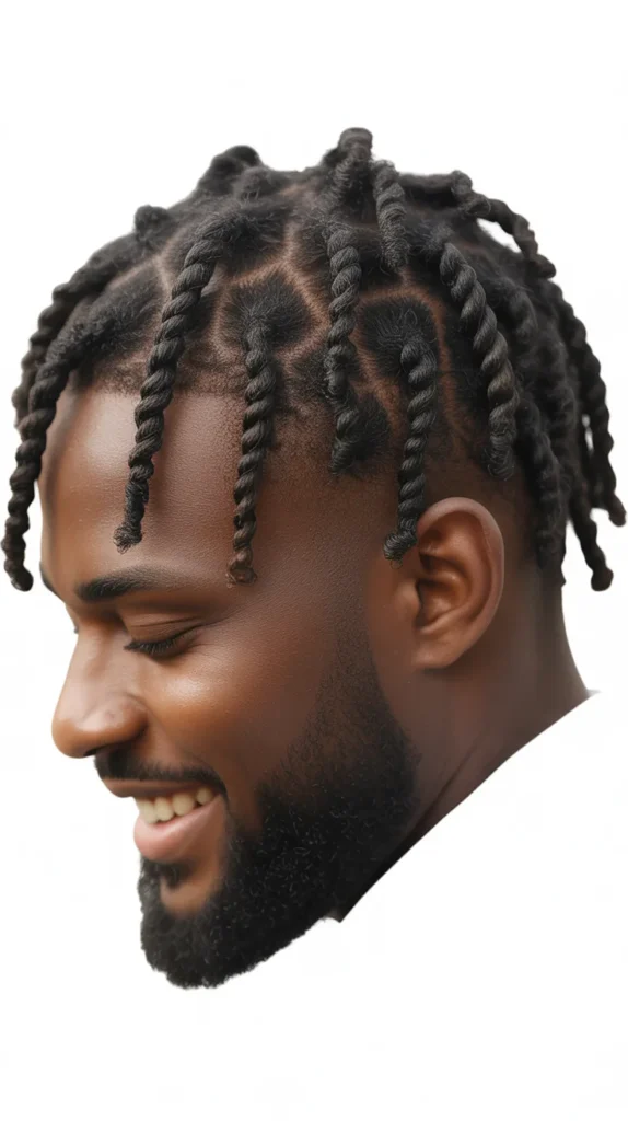 Short Twists with Beard Combo