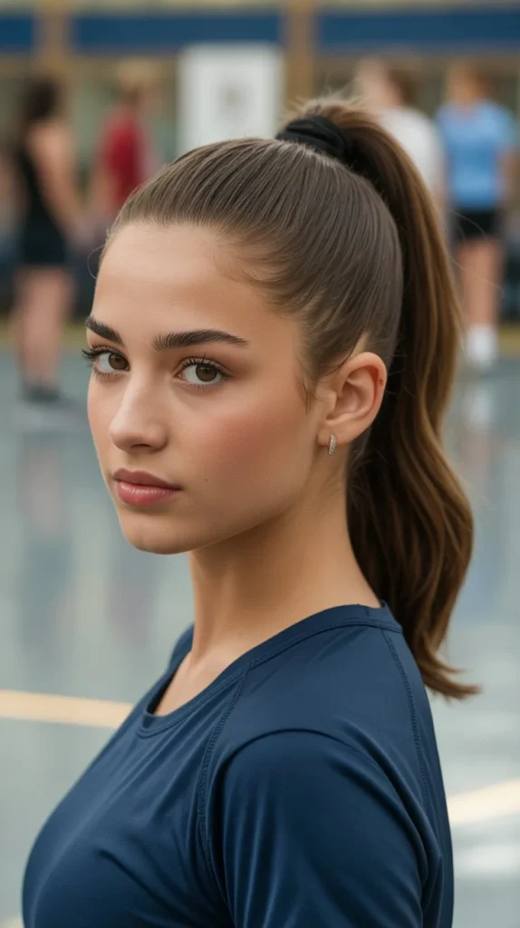 Slicked-Back High Ponytail