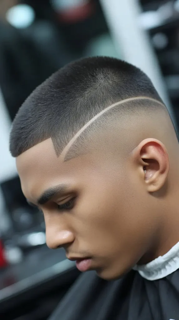 Mohawk Fade with Line Up