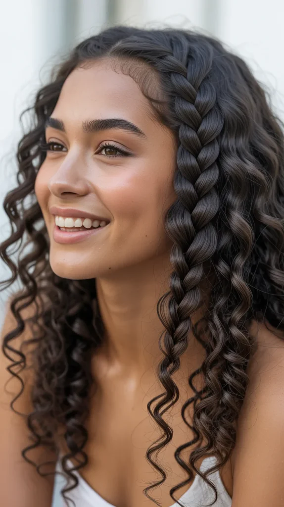 Waterfall Braid with Wash-and-Go