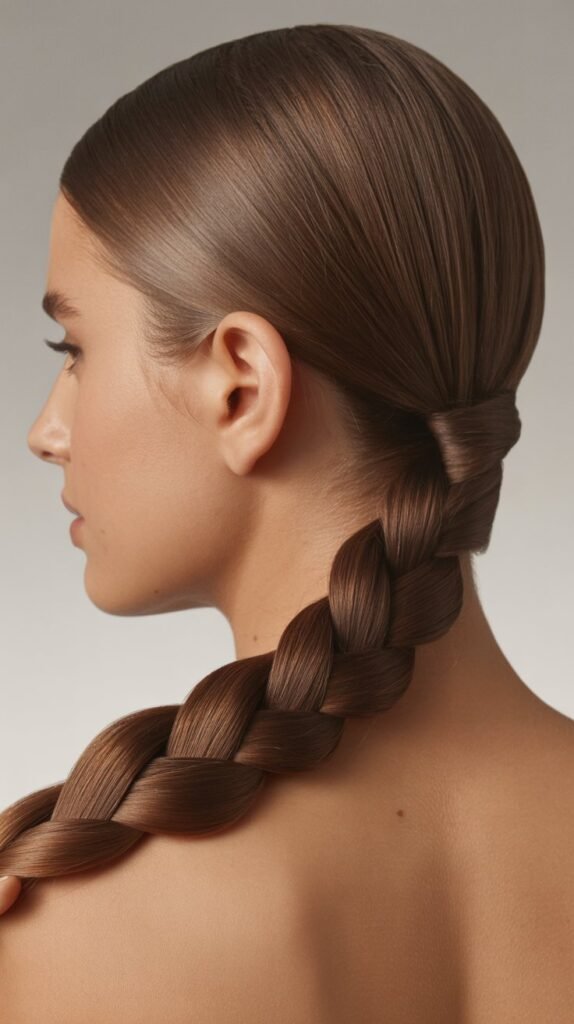 Low Braided Ponytail
