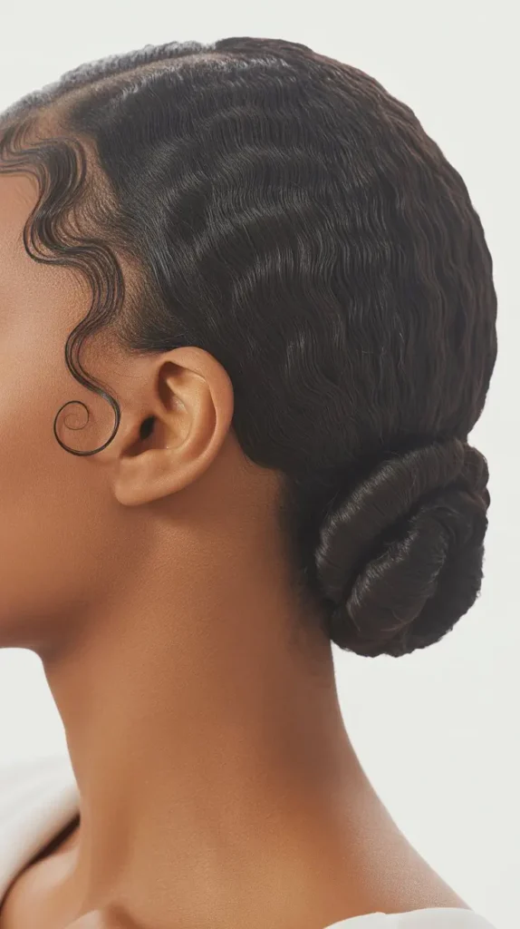 Sleek Low Bun with Part