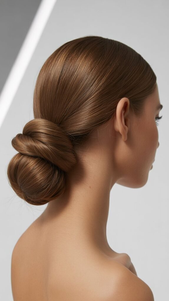 Sleek Twisted Low Bun