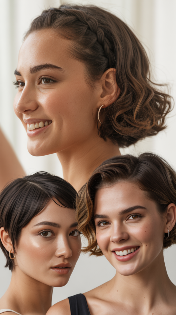 Braided Front with Curly Back