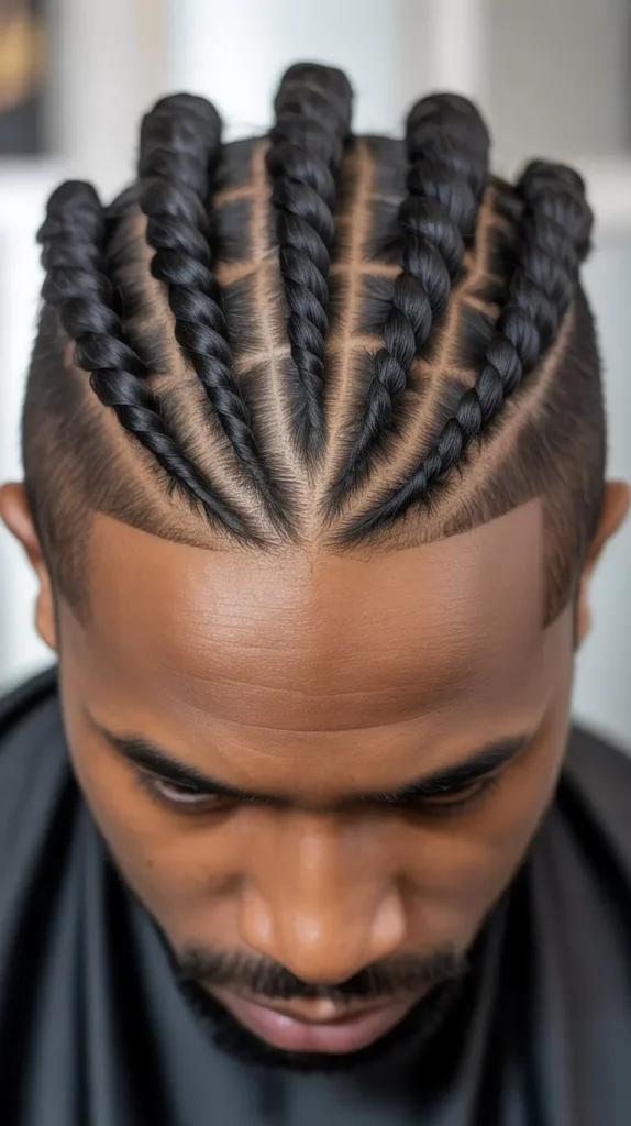 Short Twist Braids Fauxhawk