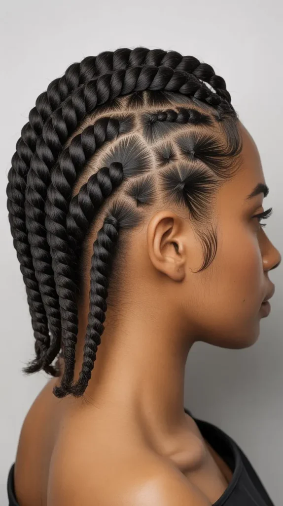 Tapered Twists with Flat Twists Front