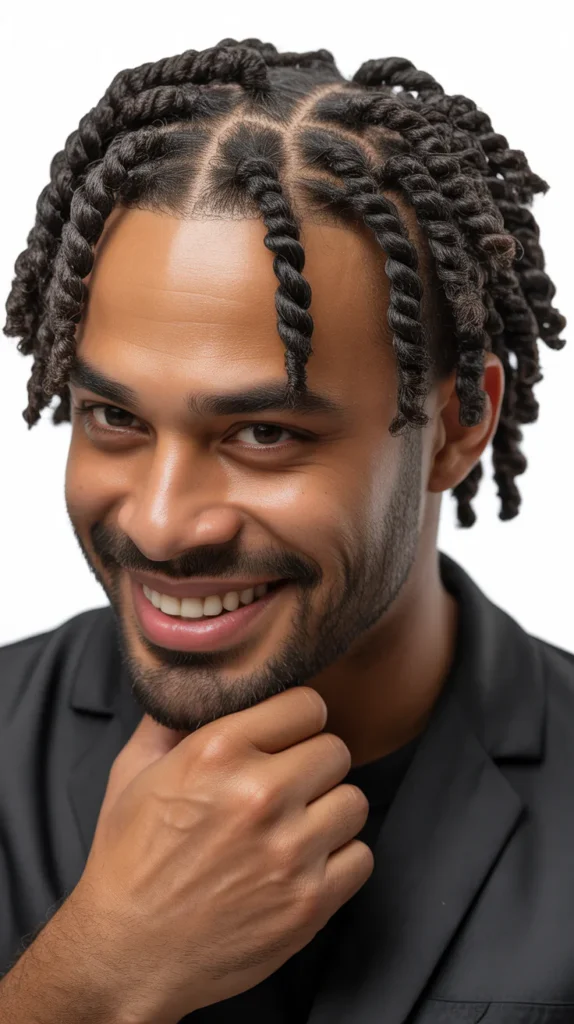 Short Twist Locs for Receding Hairlines