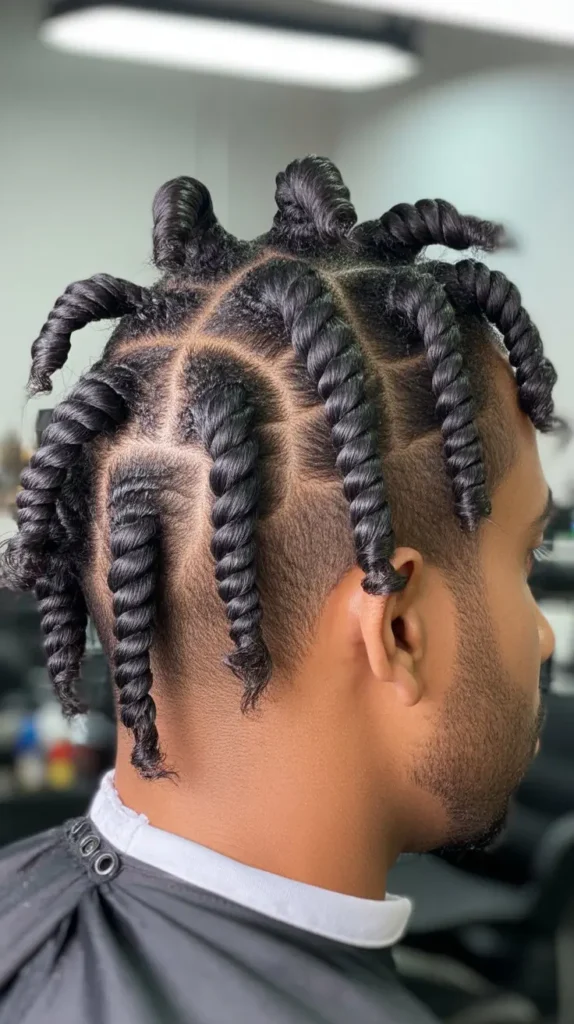  Short Two-Strand Twists with Scalp Care