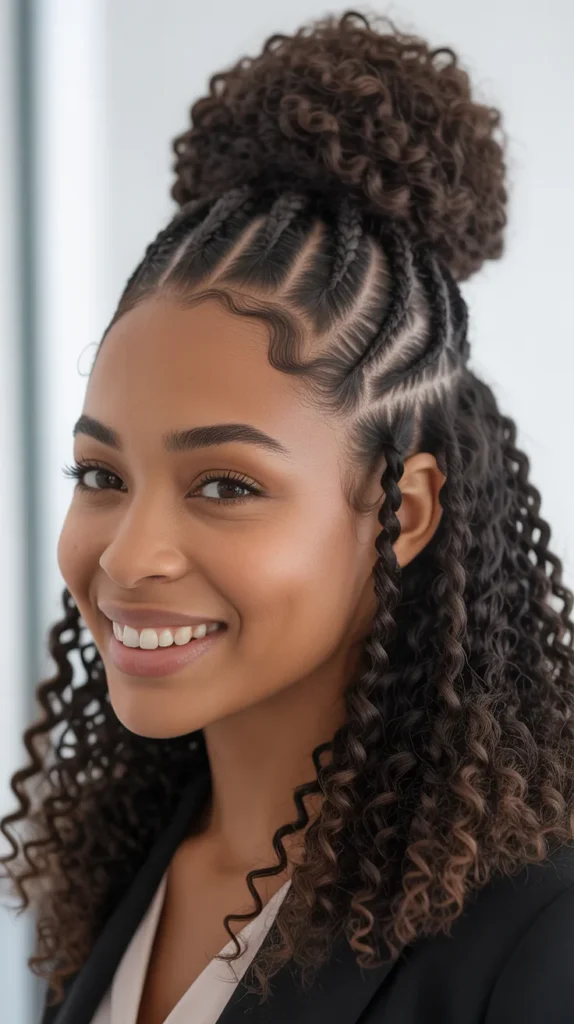  Bun with Braided Front Detail