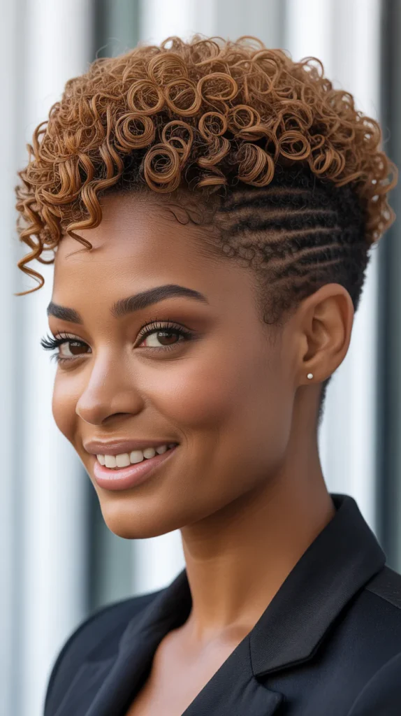  Short Tapered Cut with Sponge Curls