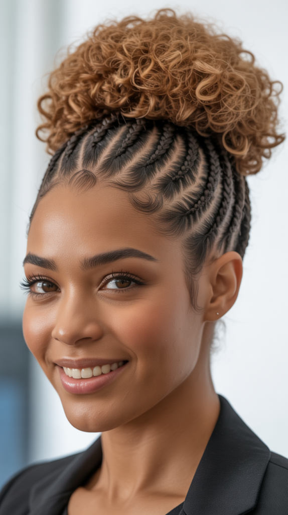  High Bun with Braided Crown
