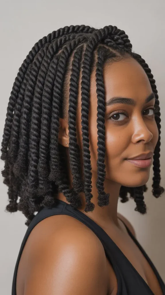 Mid Tapered Short Two-Strand Twists