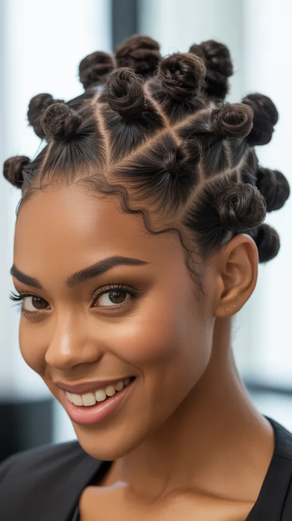 Bantu Knot Updo