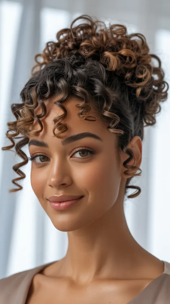  Puff with Twisted Front Bangs