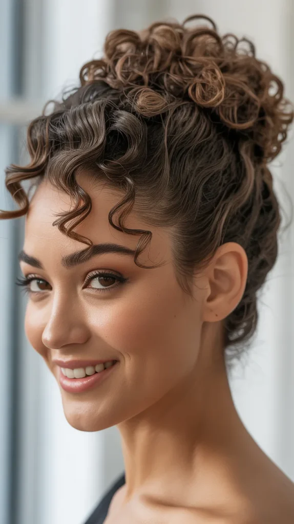 French Roll with Coily Texture