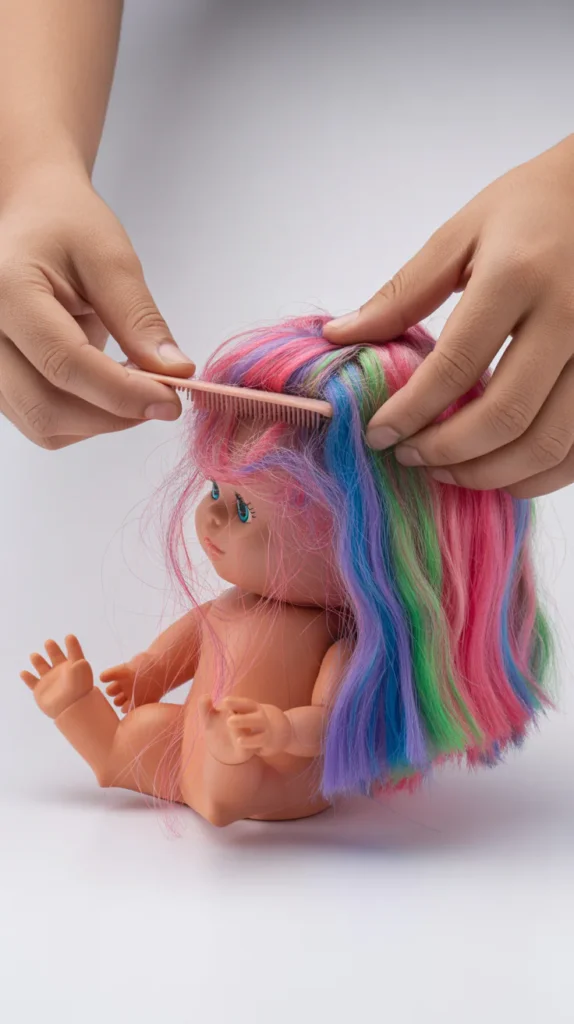 Detangle the Doll’s Hair Gently