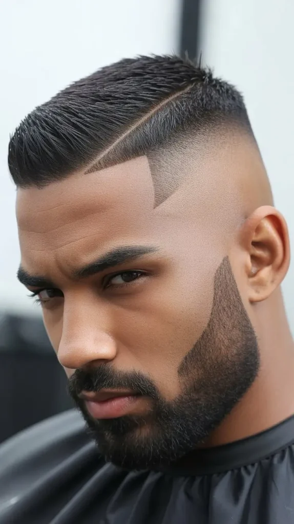  Mohawk Fade with Beard