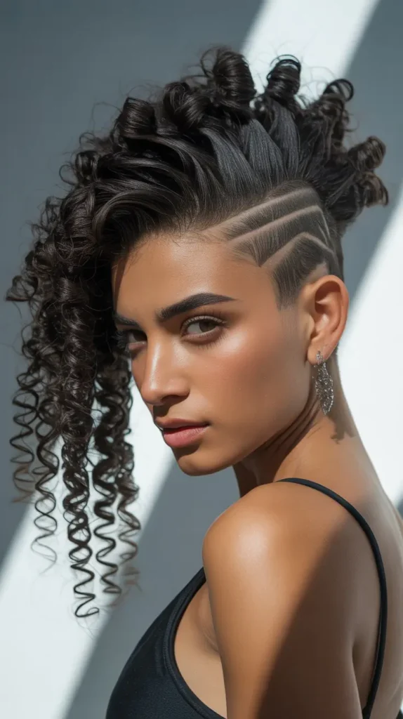Mohawk with Curls