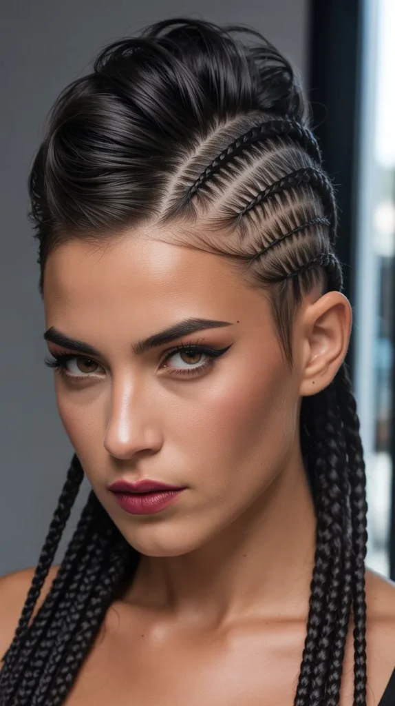 Mohawk with Side Braids