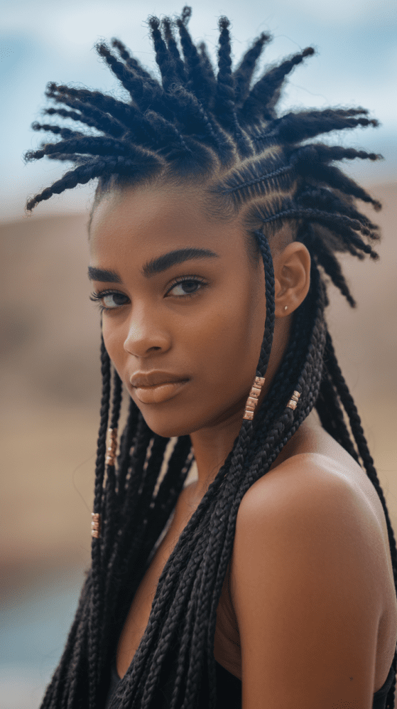 Mohawk with Side Braids