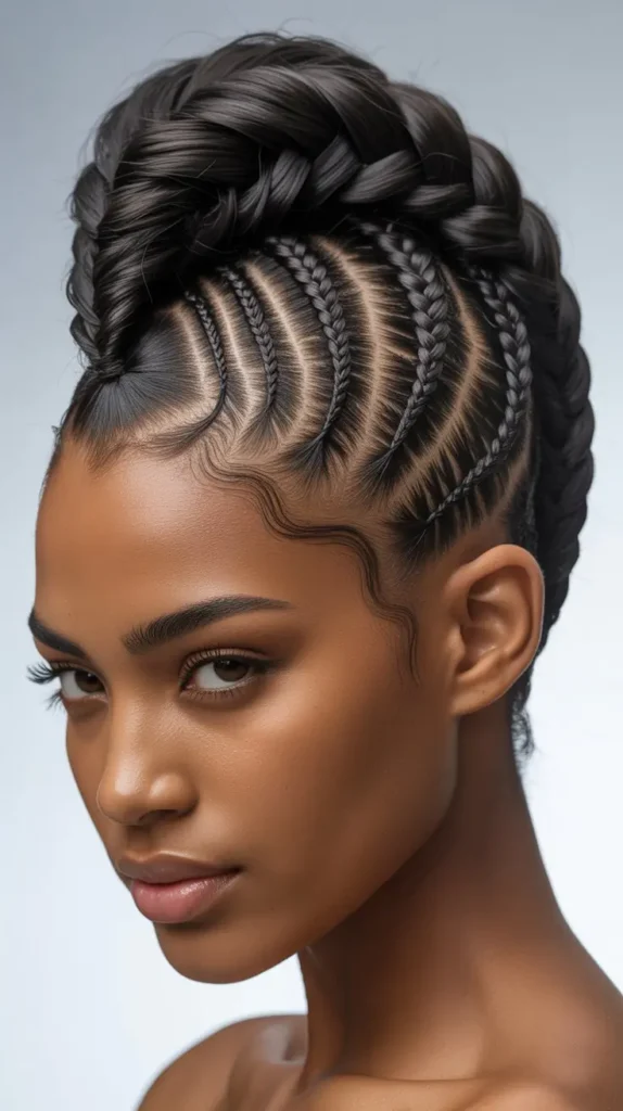 Criss-Cross Braided Mohawk